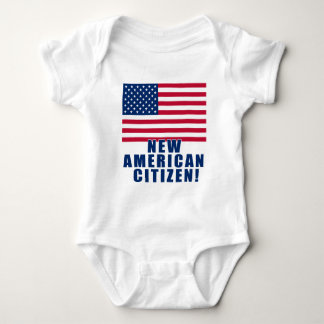 新しいアメリカの市民のギフトおよびTシャツ ベビーボディスーツ