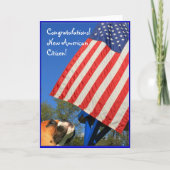 新しいアメリカの市民のボクサーの挨拶状 カード (正面)