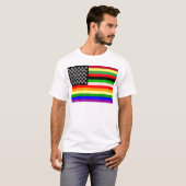 新しいアメリカ国旗 Tシャツ (正面フル)
