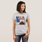 新しいアメリカ国旗Tシャツ Tシャツ (正面フル)