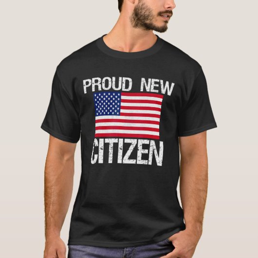 新しいアメリカ国民 誇りある新しいアメリカ国民 Tシャツ (正面)