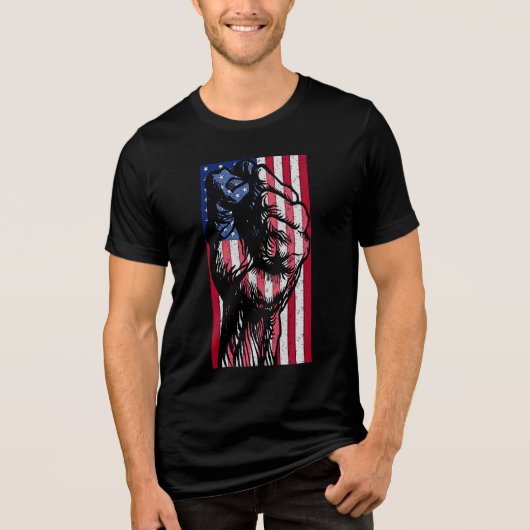 新しいアメリカ革命 トライブレンドTシャツ (正面)