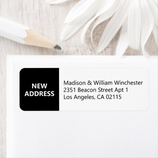 新しいアモダンドレスはっきりしたの白黒のカスタム ラベル (インサイチュ)