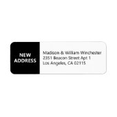 新しいアモダンドレスはっきりしたの白黒のカスタム ラベル (正面)