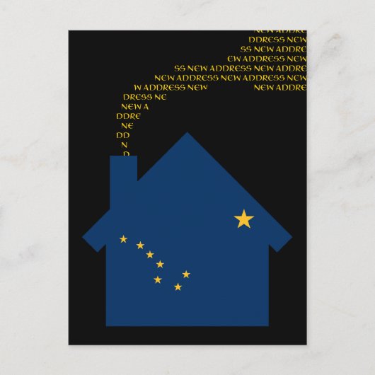 新しいアラスカの住所 案内ポストカード (正面)