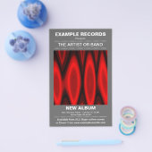 新しいアルバムの発売 – グレー チラシ (シングル)