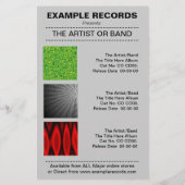 新しいアルバムの発売 – ブラック チラシ (裏面)