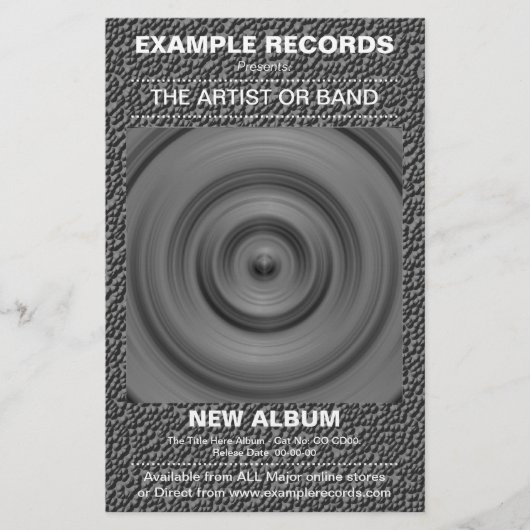 新しいアルバムの発売 – 奇妙な石のテクスチャ チラシ (正面)