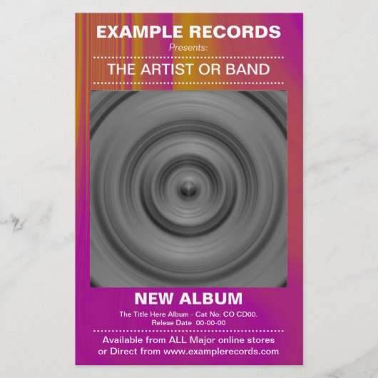 新しいアルバムの起動 – カラーテクスチャ チラシ (正面)