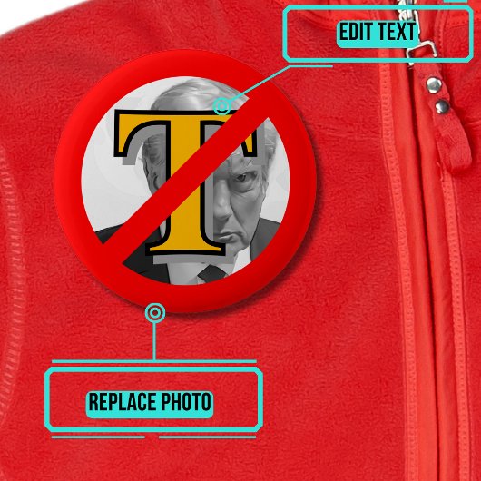 新しいアンチトランプ記号 缶バッジ