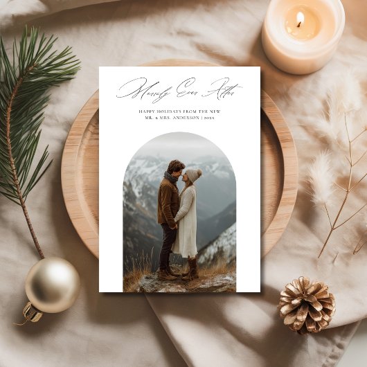 新しいアーチ写真のクリスマスの後に楽しく シーズンカード