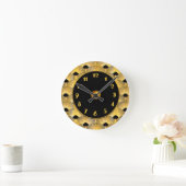 新しいアールデコウォールファンスタイル ラウンド壁時計 (ホーム)