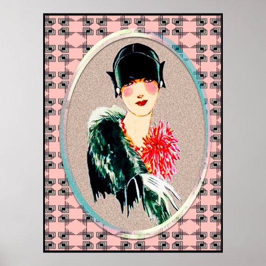 新しいアールデコ美しい ポスター (正面)