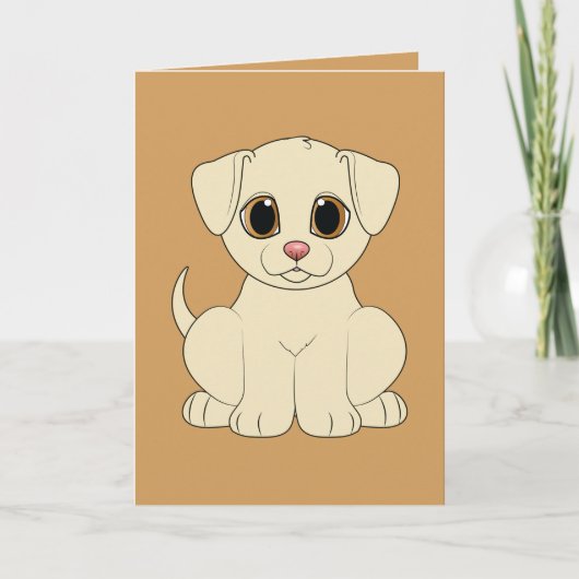 新しいイエロー・ラブラドール・レトリーバー カード (正面)