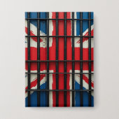 新しいイギリスの長方形ボタン 缶バッジ (正面)