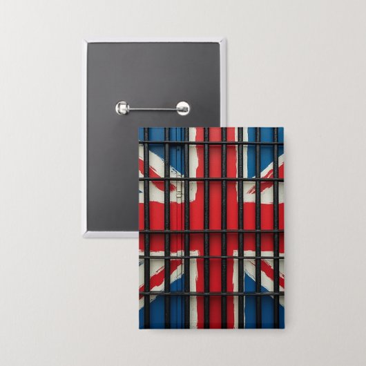 新しいイギリスの長方形ボタン 缶バッジ (正面/裏面)