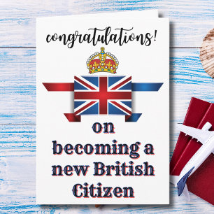 新しいイギリス国民になれたお祝い カード