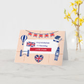 新しいイギリス国民になれたお祝い カード (黄色い花)