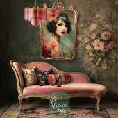 新しいインプレッション、ギャツビーフラッパーポートレートアート 薄葉紙