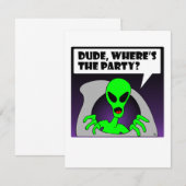 新しいエイリアンのパーティー 招待状 (正面/裏面)