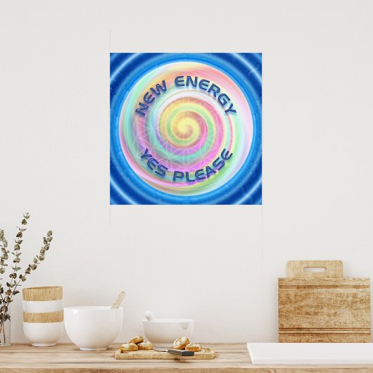 新しいエネルギー – YESお願い – 水 ポスター (キッチン)