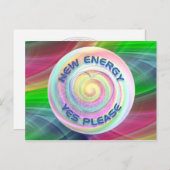 新しいエネルギー – YESをお願いハート ポストカード (正面/裏面)