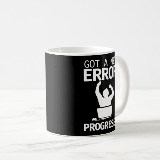 新しいエラ得ーの進行状況のコーディング コーヒーマグカップ (正面右)