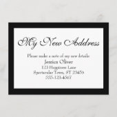 新しいエレガントアドレス縁どが白色で黒 エンクロージャーカード (正面)