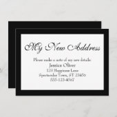 新しいエレガントアドレス縁どが白色で黒 エンクロージャーカード (正面/裏面)