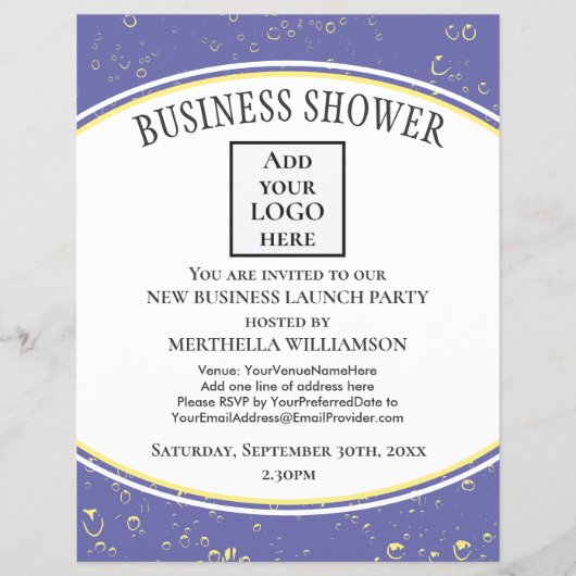 新しいエレガントビジネスロゴ チラシ (正面)