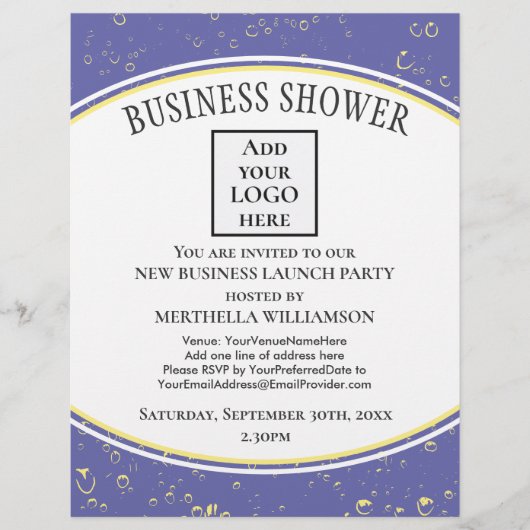 新しいエレガントビジネスロゴ チラシ (正面)