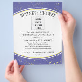 新しいエレガントビジネスロゴ チラシ (手)