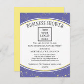 新しいエレガントビジネスロゴ  招待状 (正面/裏面)