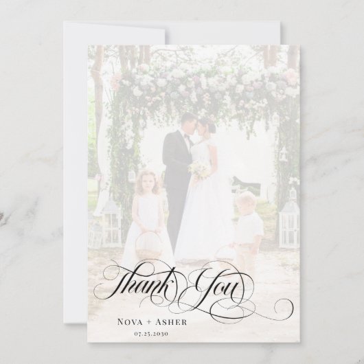 新しいエレガントフォトオーバーレイを作成したクラススクリプト サンキューカード (正面)