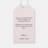 新しいエレガントホームの作成おめでとうございます ギフトタグ (裏面)