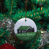 新しいエレガントホームの初めてのクリスマス写真 セラミックオーナメント