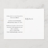 新しいエレガントホームフォト引っ越しましたのスクリプト 案内ポストカード (裏面)