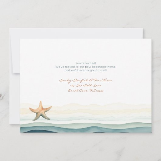 新しいエレガント住所 招待状 (裏面)