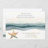 新しいエレガント住所 招待状 (正面/裏面)