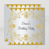 新しいエレガント白金ゴールド招待状 招待状 (正面/裏面)