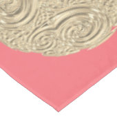 新しいエレガント金ゴールドコーラルピンク金属モダン テーブルクロス (アングル)