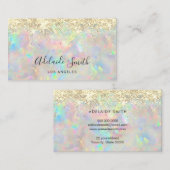 新しいオパールフェイクストーングリッター名刺 名刺 (正面/裏面)