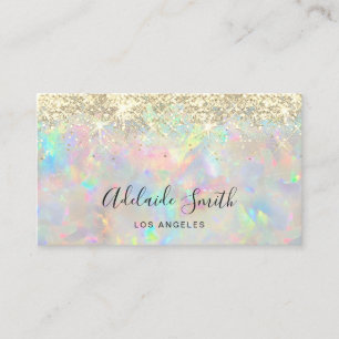 新しいオパールフェイクストーングリッター名刺 名刺