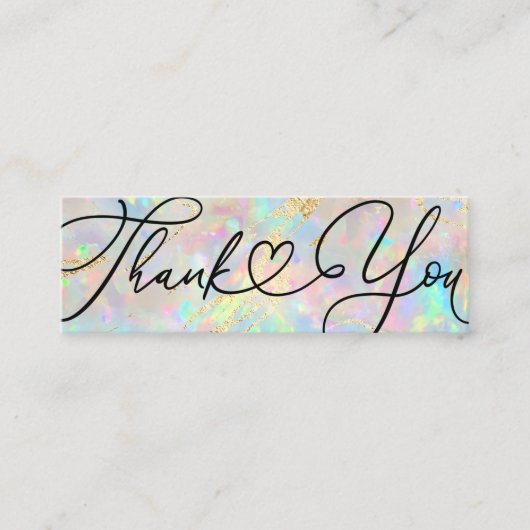 新しいオパール宝石ありがとう スキニー名刺 (正面)