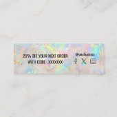 新しいオパール宝石ありがとう スキニー名刺 (裏面)