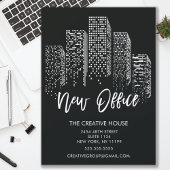 新しいオフィスシティの引越し案内 案内状