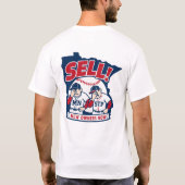 新しいオーナーを今すぐ 野球デザイン Tシャツ (裏面)