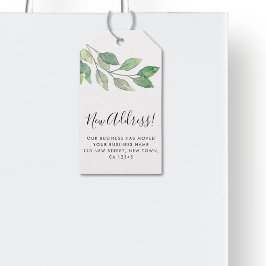 新しいカスタマイズアドレスの水色 ギフトタグ