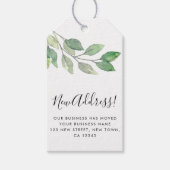 新しいカスタマイズアドレスの水色 ギフトタグ (正面)