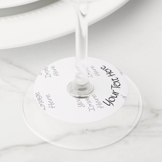 新しいカスタマイズ可能な項目 ワイングラスタグ (クローズアップ)